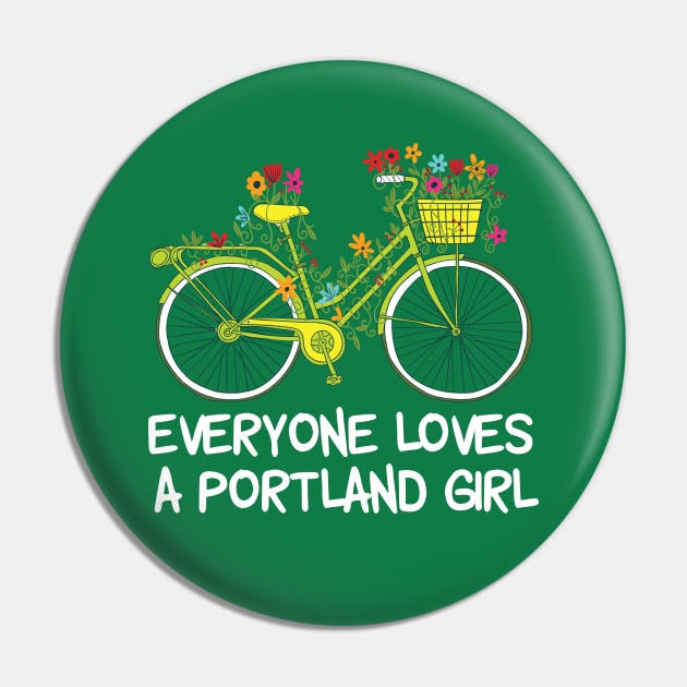 Cute Portland Girl Pin by epiclovedesigns