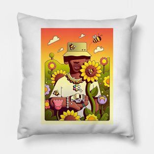 Flower Boy and Bee Pillow