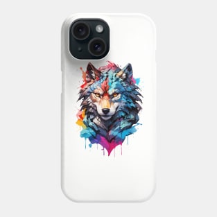 Colorful Wolf. Phone Case