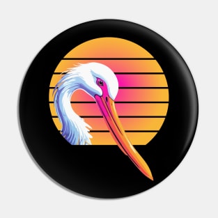 cool stork aesthetic Bird Lovers enthusiast hiking Pin