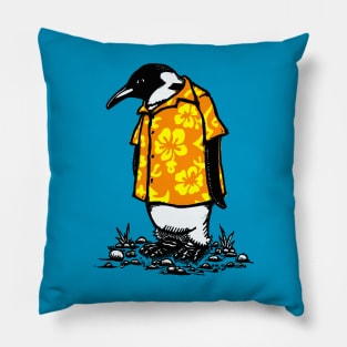 Hawaiian Shirted Penguin Pillow