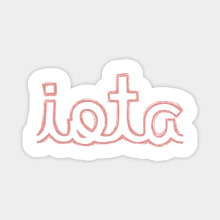 Iota Cursive Greek Letter Magnet