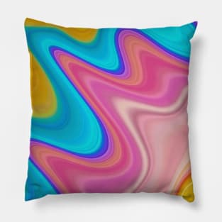 Abstract creative rainbow liquifies fluid Pillow