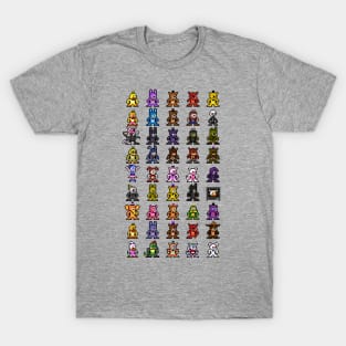 Retro 8 Bit Video Game Pixelated Half Heart Short-Sleeve T-Shirt