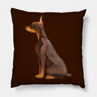 BROWN DOBERMAN DOG CUTE Pillow