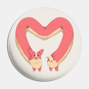 Corgi Heart Pin