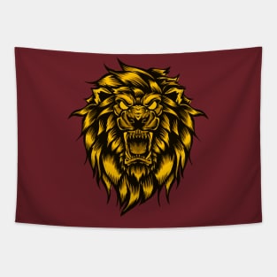 Angry Lion Head Tapestry