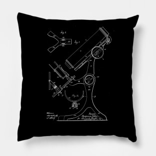 Microscope Vintage Patent Drawing Pillow