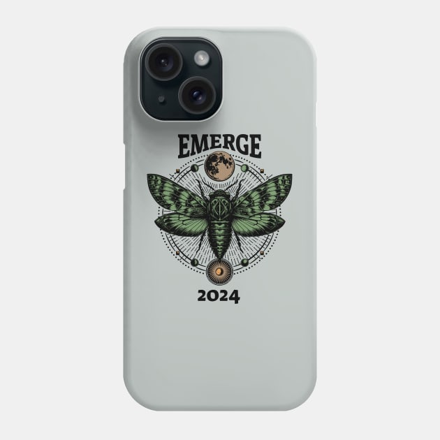 Emerge 2024-Celestial Cicada Phone Case by SunGraphicsLab