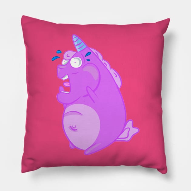unicorn alo lo Pillow by TeyaMeow