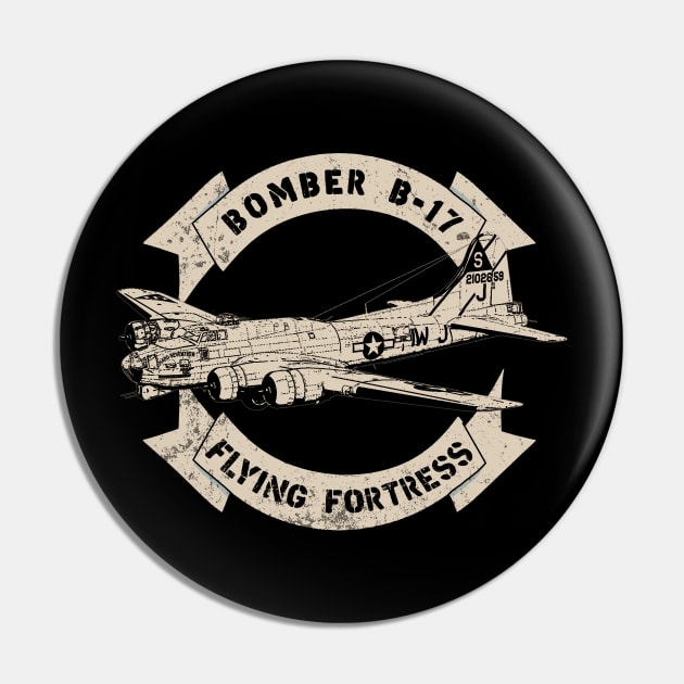 B-17 Flying Fortress Bomber WW2 Airplane Pin by Jose Luiz Filho