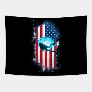 Scuba diving t-shirt designs Tapestry