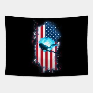 Scuba diving t-shirt designs Tapestry