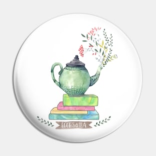 Books & Tea Pin