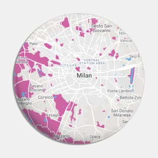 Milan purple/white map Pin