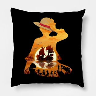 luffy one piece mugiwara nakama anime Pillow