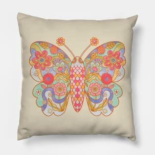 Groovy Hippie Butterfly Pillow