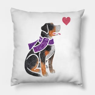 Watercolour Greater Swiss Mountain Dog Pillow