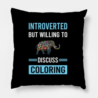 Introverted Coloring Pillow