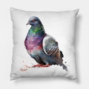 Watercolor Pigeon 7.0 Pillow