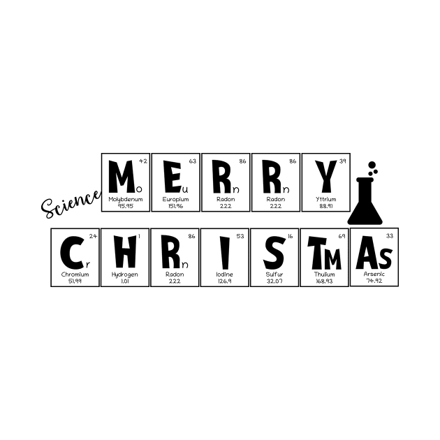 Periodic table merry christmas science by OrnamentallyYou