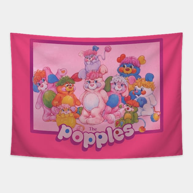 Cute Adorable Cartoon Group Tapestry by Tricera Tops