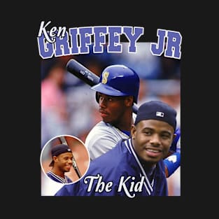 Ken Griffey Jr The Kid Basketball Legend Signature Vintage Retro 80s 90s Bootleg Rap Style (1) T-Shirt