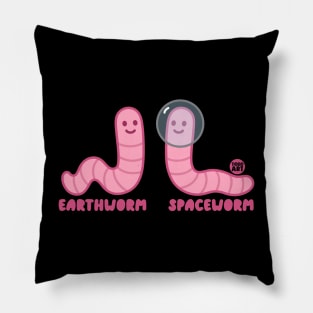 Earthworm Spaceworm Pillow