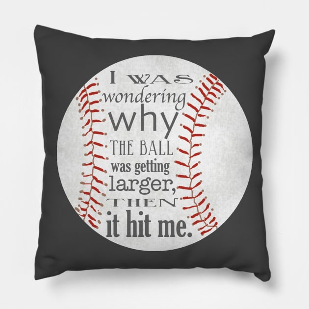 Funny Baseball Design Pillow by ahadden