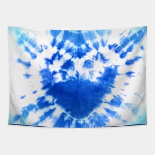 Tie-Dye Blue Heart Tapestry