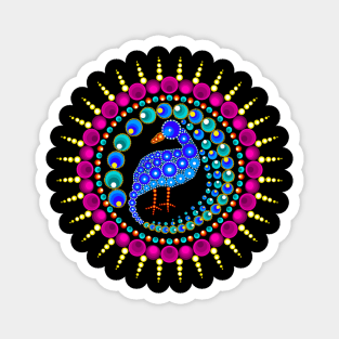 Mandala peacock Magnet