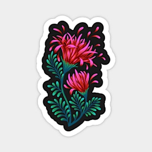 Daisies - Red / Green / Mint Magnet