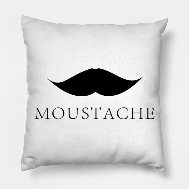 moustache tee Pillow by thedarknight1