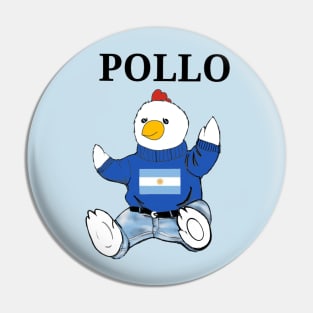 Pollo bear Flag of Argentina Pin