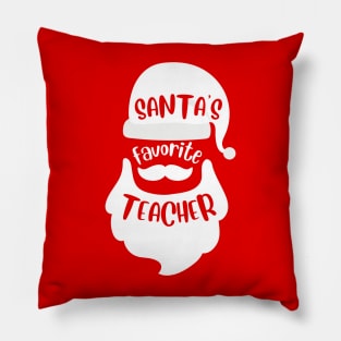 Santa's Favorite Teacher - Christmas Hat Pillow