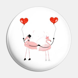 couple of funny flamingos Pin