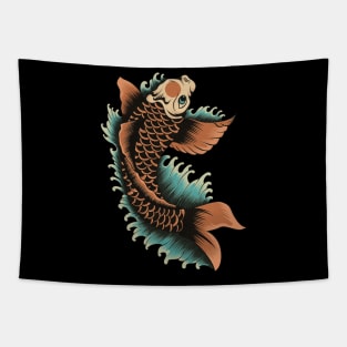 Vintage Koi Fish Tapestry