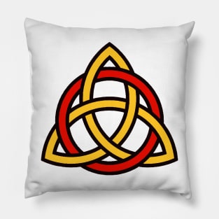 Manx Red and Gold Triquetra Pillow