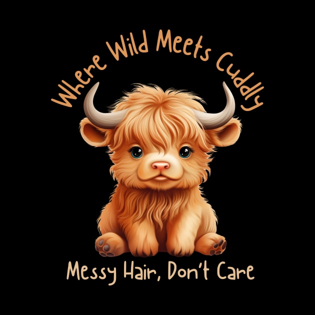 Cute Highland Cow by VikingHeart Designs