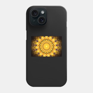Golden Petal Mandala Kaleidoscope pattern Phone Case