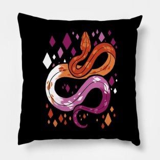 Lesbian Pride Snake Pillow