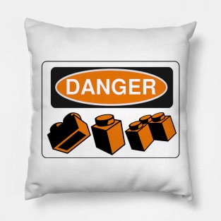 Danger Bricks Sign Pillow