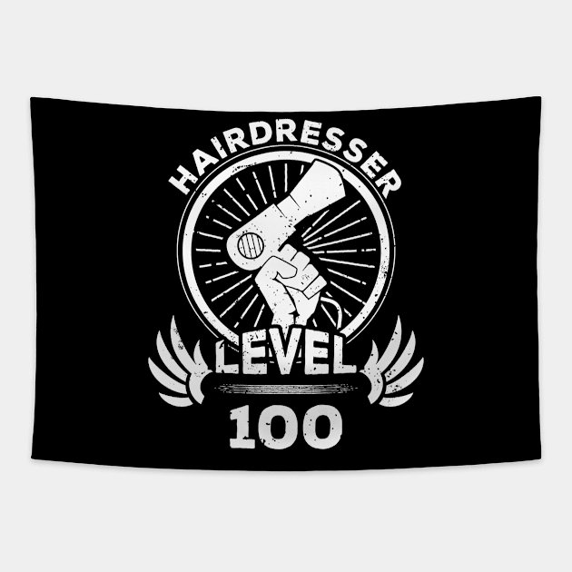 Level 100 Hairdresser Gift Tapestry by atomguy