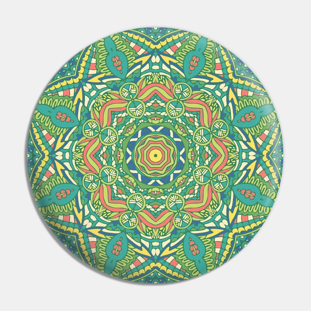 Colorful Indian Mexican Ethnic Oriental Rug Mandala Boho Pattern Pin by jodotodesign