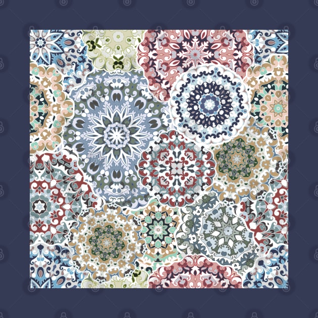 Seamless pattern with floral mandala by IrinaGuArt