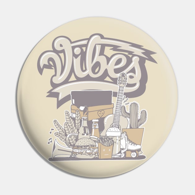 Vibes Muslin Sneaker Art Pin by funandgames