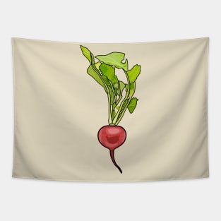 Radish cartoon illustration Tapestry