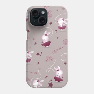 Magic moments with cute bunnies beige Phone Case