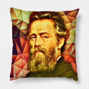 Herman Melville Snowy Portrait | Herman Melville Artwork 9 Pillow