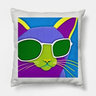 Cool cat #3 Pillow